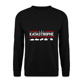 KATASTROPHE Army Militär Bundesweer Defence - Unisex Pullover - Schwarz - Vorne - Alina (178cm) & Michal (187cm)
