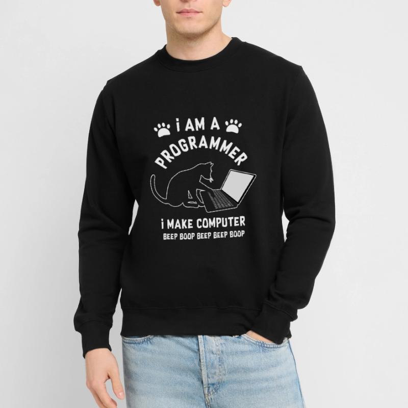 Programmeur Cat Programmeur ordinateur chat Sweat-shirt Unisexe