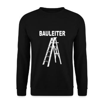 Bauleiter Baustellen Geschenk für die Baustelle - Unisex Pullover - Schwarz - Vorne - Alina (178cm) & Michal (187cm)
