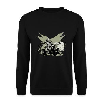 Cadeau Offroad Quad Biker Quad Driver Biker - Sweat-shirt Unisexe - noir - Devant - Alina (178cm) & Michal (187cm)
