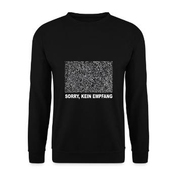 TV flicker pause no reception - Unisex Sweatshirt - black - Front - Alina (178cm) & Michal (187cm)