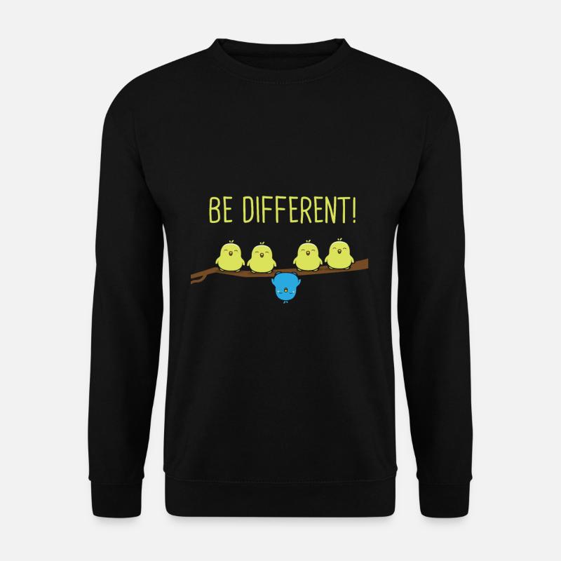 Be different ondulation oiseau - Sweat-shirt Unisexe - noir