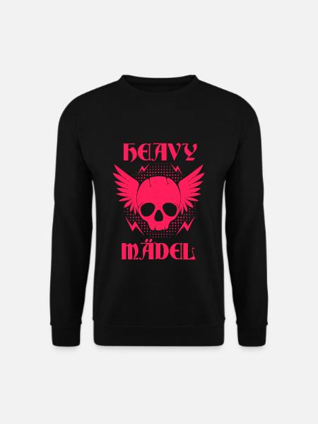 Heavy Mädel Metal Metalfan Rocker Geschenk - Unisex Pullover - Schwarz