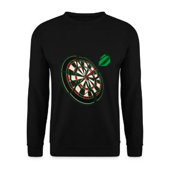 Dart Bullseye Dart player jeu de fléchettes - Sweat-shirt Unisexe - noir - Devant - Alina (178cm) & Michal (187cm)