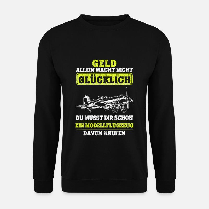 Modellflieger Modellbauer Modellbau Modellflug - Unisex Pullover - Schwarz