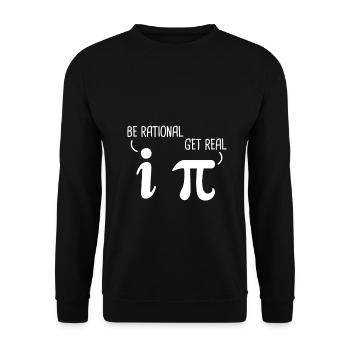 Soyez rationnel, obtenez un vrai professeur de physique physique Math Pi - Sweat-shirt Unisexe - noir - Devant - Alina (178cm) & Michal (187cm)
