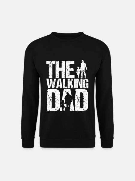 The Walking Dad T-Shirt Vintage Vatertag Geschenk - Unisex Pullover - Schwarz