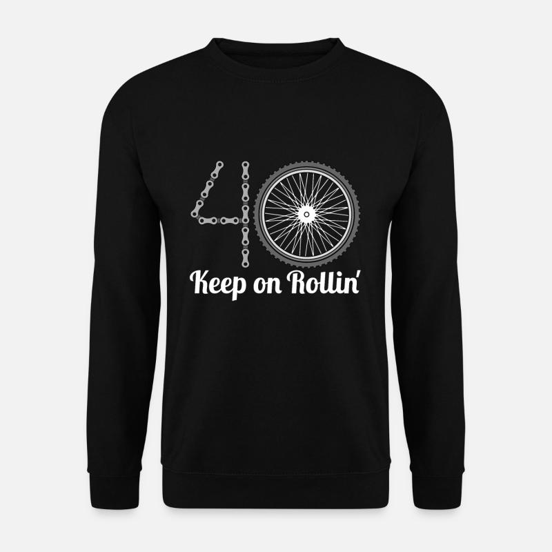 40. Geburtstag Geschenk Radfahrer Fahrrad Fahrer - Unisex Pullover - Schwarz