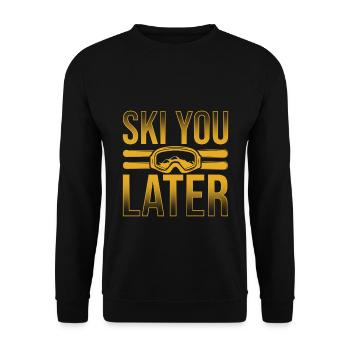 Ski You Later skieur cadeau de ski - Sweat-shirt Unisexe - noir - Devant - Alina (178cm) & Michal (187cm)