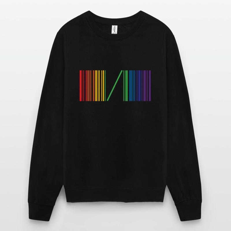 Be Different Gay Pride Code-barres Code-barres Rainbow Sweat-shirt Unisexe