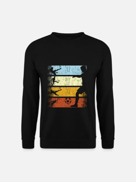Joueur de football vintage rétro joueur de football soccer - Sweat-shirt Unisexe - noir