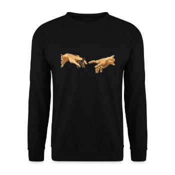 Chess player chess king Michelangelo hand - Unisex Sweatshirt - black - Front - Alina (178cm) & Michal (187cm)