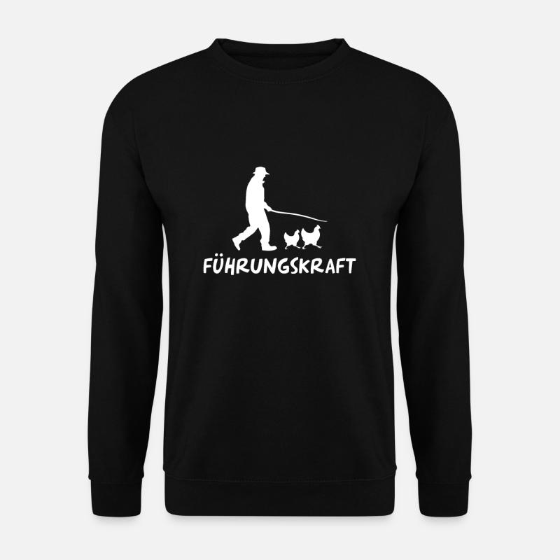 Führungskraft Landwirt Bauer Huhn Hühner Hahn - Unisex Pullover - Schwarz