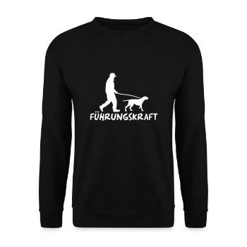 Hund Führungskraft Herrchen Hunde Gassi Gehen - Unisex Pullover - Schwarz - Vorne - Alina (178cm) & Michal (187cm)