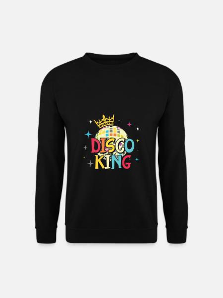 Disco King Dancing Party Vintage Retro 80er 90er - Unisex Pullover - Schwarz