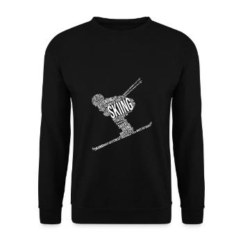 Skiing apres ski funny gift skier - Unisex Sweatshirt - black - Front - Alina (178cm) & Michal (187cm)