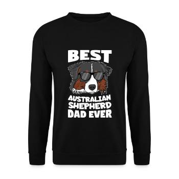 Meilleur papa berger australien jamais chiens papa papa - Sweat-shirt Unisexe - noir - Devant - Alina (178cm) & Michal (187cm)