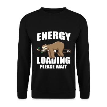 Energy Invites Sloth Sloth Chiller Gift - Unisex Sweatshirt - black - Front - Alina (178cm) & Michal (187cm)