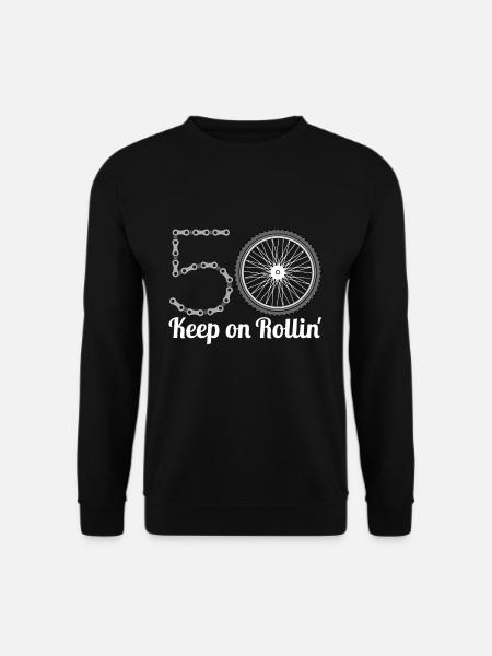 50. Geburtstag Geschenk Radfahrer Fahrrad Fahrer - Unisex Pullover - Schwarz