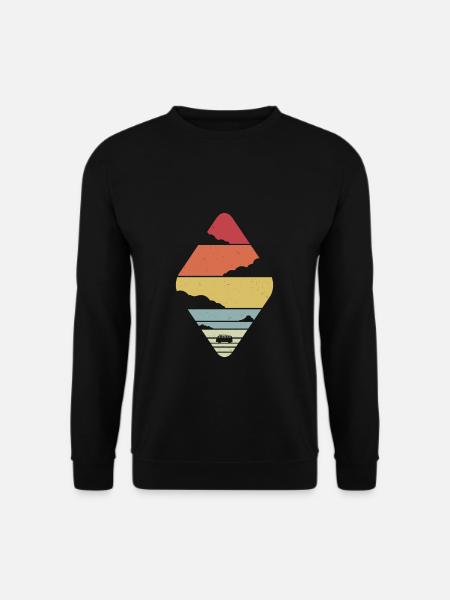 Vintage Camper Camping Jahrgang Campingbus - Unisex Pullover - Schwarz