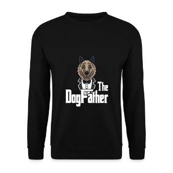 The Dogfather Shepherd Dogs Papa Fête des pères - Sweat-shirt Unisexe - noir - Devant - Alina (178cm) & Michal (187cm)