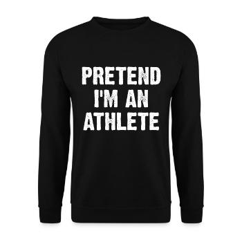 Faites semblant d’être un athlète - Sweat-shirt Unisexe - noir - Devant - Alina (178cm) & Michal (187cm)