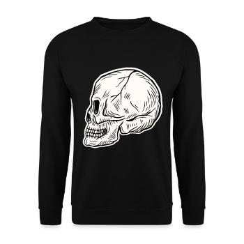 Skull Skeleton Skull Horror Cadeau d’Halloween - Sweat-shirt Unisexe - noir - Devant - Alina (178cm) & Michal (187cm)
