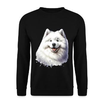 Samoyed Dog Gifts Cute Samoyed Dog Graphic - Unisex Sweatshirt - black - Front - Alina (178cm) & Michal (187cm)