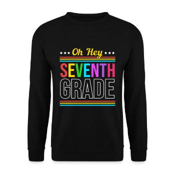 7th Grade - Unisex Sweatshirt - black - Front - Alina (178cm) & Michal (187cm)
