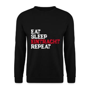 Eat, Sleep, Eintracht, Repeat - Unisex Sweatshirt - black - Front - Alina (178cm) & Michal (187cm)