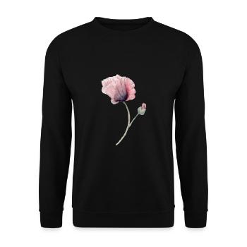 Blume - Unisex Pullover - Schwarz - Vorne - Alina (178cm) & Michal (187cm)