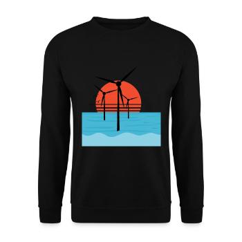windmill - Unisex Sweatshirt - black - Front - Alina (178cm) & Michal (187cm)