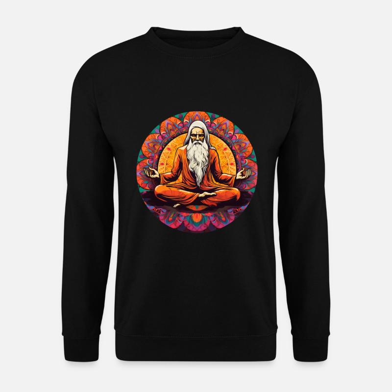 Meditation Guru - Unisex Pullover - Schwarz