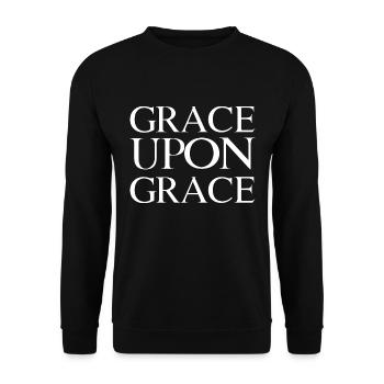 Grace Upon Grace - Unisex Sweatshirt - black - Front - Alina (178cm) & Michal (187cm)