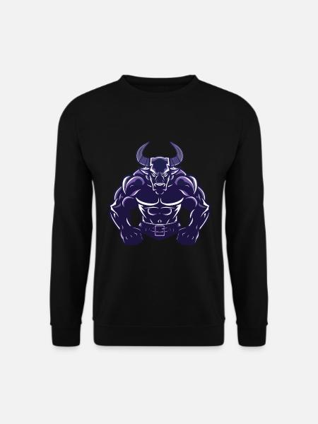 Bull Muscles Bodybuilding Taurus - Unisex Sweatshirt - black