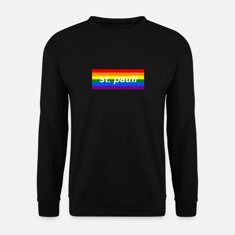 St Pauli Hamburg Regenbogen LGBT gay pride CSD - Unisex Pullover - Schwarz