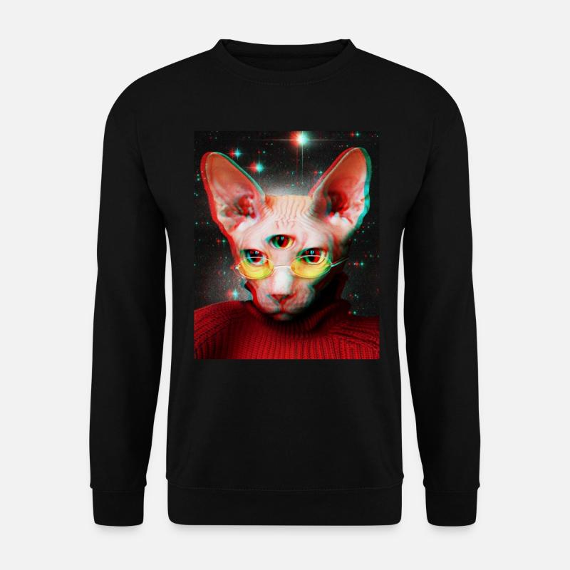 Cat - Unisex Sweatshirt - black