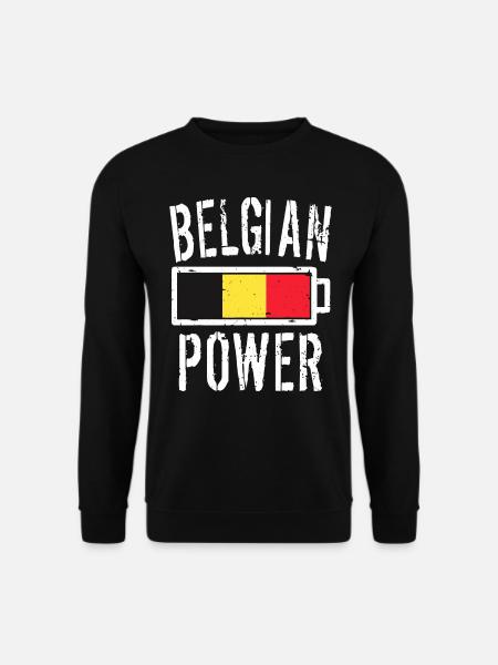 Belgium Belgian Power Graphic - Unisex Sweatshirt - black
