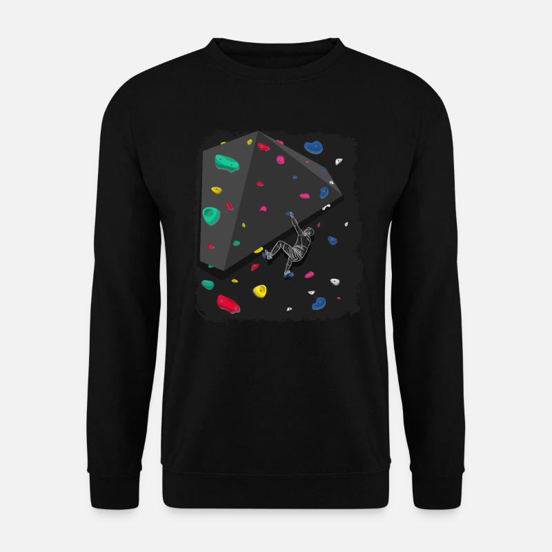 Klettern Boulderwand Felskletterer Bouldern - Unisex Pullover - Schwarz