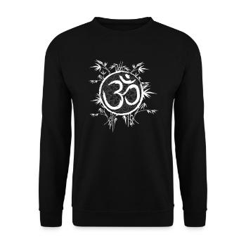 Zen Yoga Meditation Mandala Yoga Mantra Gift - Unisex Sweatshirt - black - Front - Alina (178cm) & Michal (187cm)