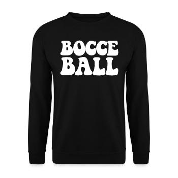 Bocce Spruch Bocce Ball mit Jack Bocci Game Bocce - Unisex Pullover - Schwarz - Vorne - Alina (178cm) & Michal (187cm)