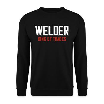 Welder saying for proud metal workers and - Unisex Sweatshirt - black - Front - Alina (178cm) & Michal (187cm)