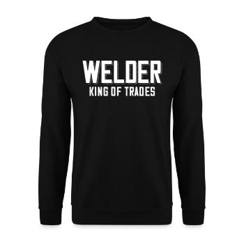 Welder saying for proud metal workers and - Unisex Sweatshirt - black - Front - Alina (178cm) & Michal (187cm)