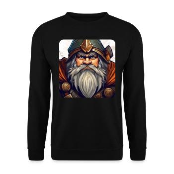 Guerrier nain fantastique - Sweat-shirt Unisexe - noir - Devant - Alina (178cm) & Michal (187cm)