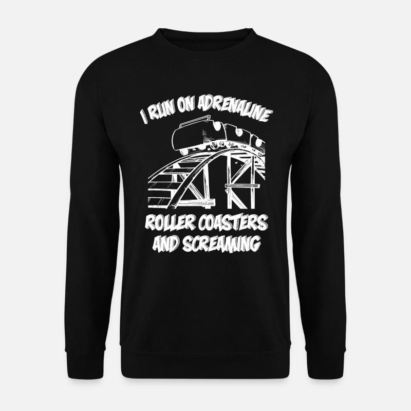 Roller Coaster and Screaming - Unisex Pullover - Schwarz
