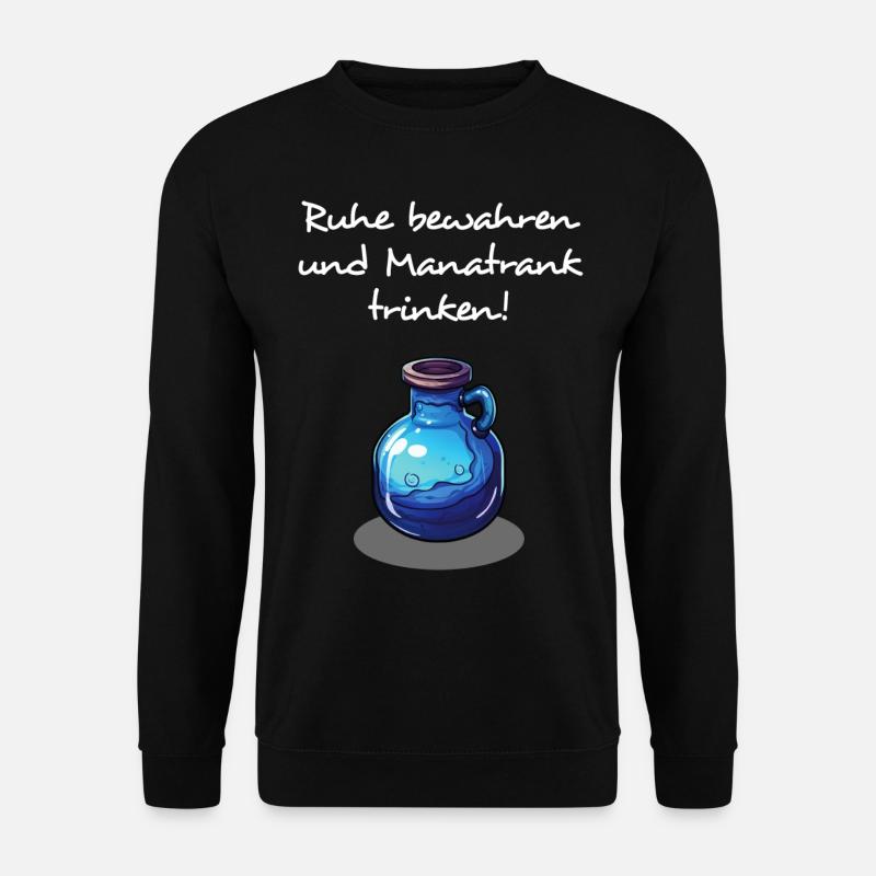 Manatrank Trinken - hell - Unisex Pullover - Schwarz