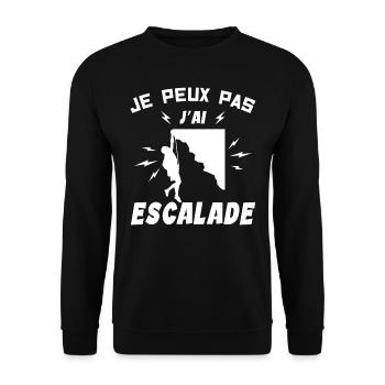 I can't I climbed - Unisex Sweatshirt - black - Front - Alina (178cm) & Michal (187cm)