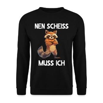 Raton laveur Forêt de raton laveur Nature Nen merde je dois - Sweat-shirt Unisexe - noir - Devant - Alina (178cm) & Michal (187cm)