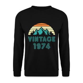 1974 - Unisex sweater - sort - Foran - Alina (178cm) & Michal (187cm)