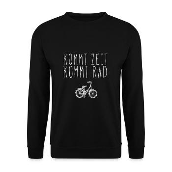 Fahrrad Spruch - Unisex Pullover - Schwarz - Vorne - Alina (178cm) & Michal (187cm)